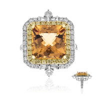 Gouden ring met een AAA keizerlijke-topaas (CIRARI)
