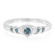 Zilveren ring met een Fancy diamant