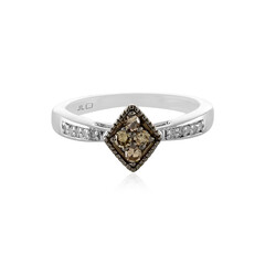 Zilveren ring met I2 Champagne Diamanten