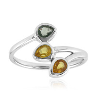 Zilveren ring met saffieren
