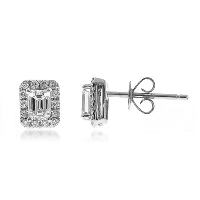 Gouden oorbellen met SI1 (H) Diamanten (CIRARI)
