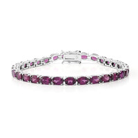 Zilveren armband met rhodolieten