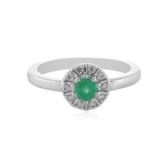 Zilveren ring met een Russische smaragd