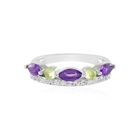 Zilveren ring met amethisten
