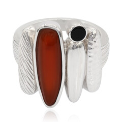 Zilveren ring met een carneool