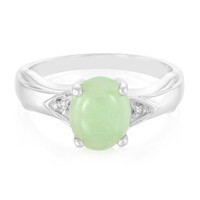 Zilveren ring met een keizerlijk chrysopraas