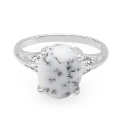 Zilveren ring met een dendrieten agaat