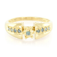 Zilveren ring met een Fancy diamant