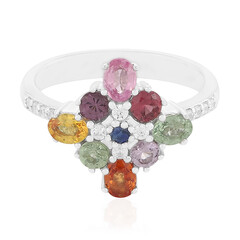 Zilveren ring met saffieren