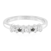 Zilveren ring met witte saffieren