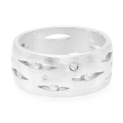 Zilveren ring met zirkonen