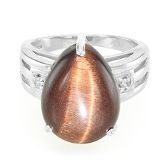 Zilveren ring met een rode tijgeroog
