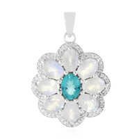 Zilveren hanger met een Blauwe apatiet