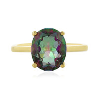 Zilveren ring met een mystieke kwarts