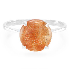 Zilveren ring met een zonnesteen