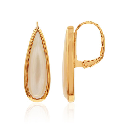 Zilveren oorbellen met parelmoer (MONOSONO COLLECTION)