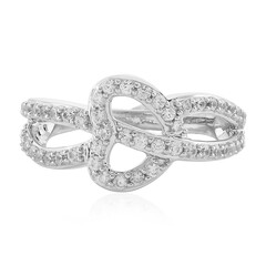 Zilveren ring met zirkonen