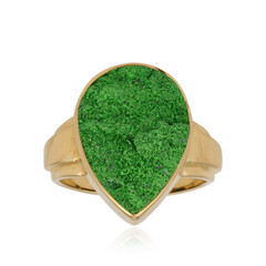 Zilveren ring met een Uwarowiet