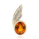 Gouden hanger met een Ban Ka Cha oranje Saffier
