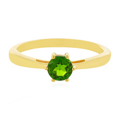 Zilveren ring met een Russische diopsied