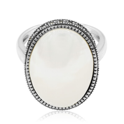 Zilveren ring met een Mabe parel (TPC)