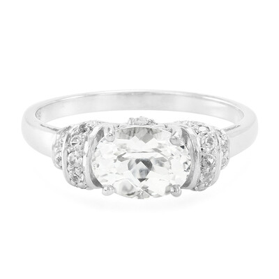 Zilveren ring met een Himalaya beril