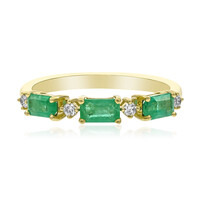 Gouden ring met AAA Zambia smaragden (CIRARI)