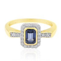 Gouden ring met een Ceylon saffier