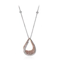 Gouden halsketting met I1 Roze Diamanten (CIRARI)
