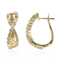 Gouden oorbellen met SI2 Fancy Diamanten (CIRARI)