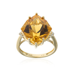 Gouden ring met een citrien (CIRARI)