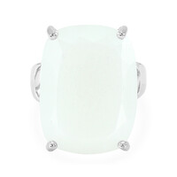 Zilveren ring met een witte maansteen