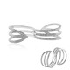 Zilveren ring met zirkonen (de Melo)