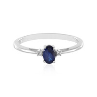 Zilveren ring met een Madagaskar Blauwe Saffier