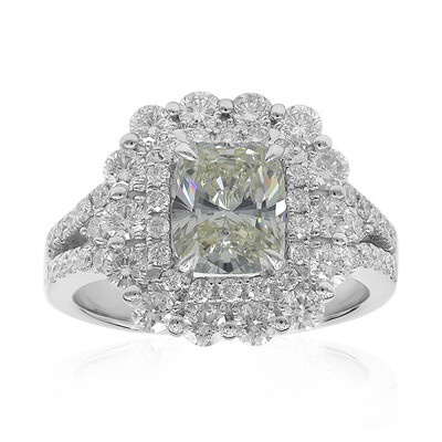 Platina ring met een gele SI2 diamant (CIRARI)