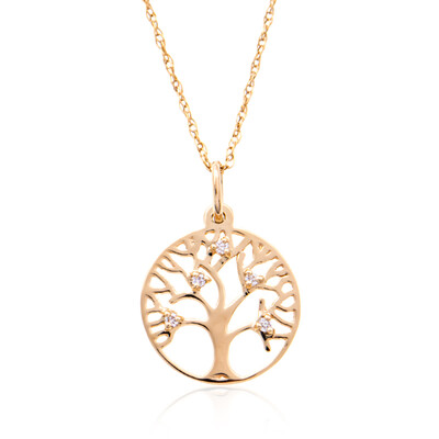 Gouden halsketting met Loepzuivere (F) Diamanten (LUCENT DIAMONDS)
