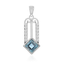 Zilveren hanger met een Londen-blauwe topaas (VIENNA 1903)