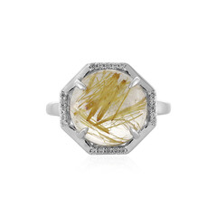 Zilveren ring met een rutielkwarts