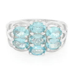 Zilveren ring met Blauwe apatieten