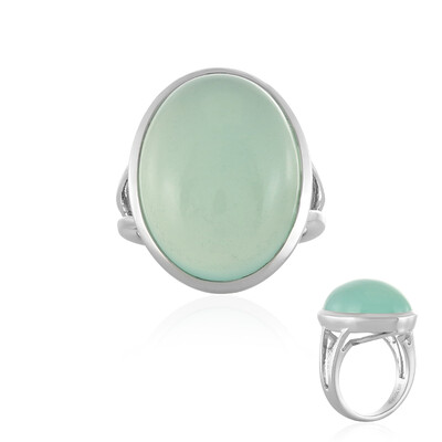 Zilveren ring met een Aqua Chalcedoon