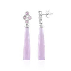 Gouden oorbellen met Lavendel Chalcedonen (KM by Juwelo)