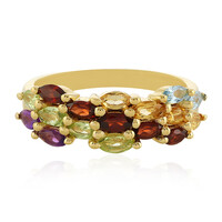 Zilveren ring met Mozambique granaten