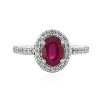 Zilveren ring met een Madagaskar Robijn