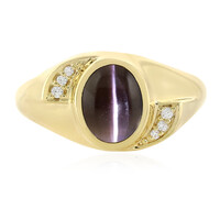 Zilveren ring met een kattenoog-sillimaniet