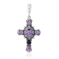 Zilveren hanger met een Zambia-amethist (Desert Chic)