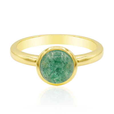 Zilveren ring met een aventurien