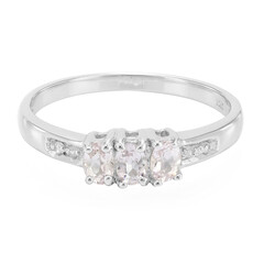 Zilveren ring met roze koper toermalijnen