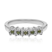 Zilveren ring met alexandrieten