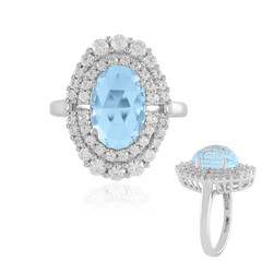 Zilveren ring met een hemel-blauwe topaas (Adela Silber)