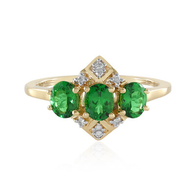 Gouden ring met tsavorieten